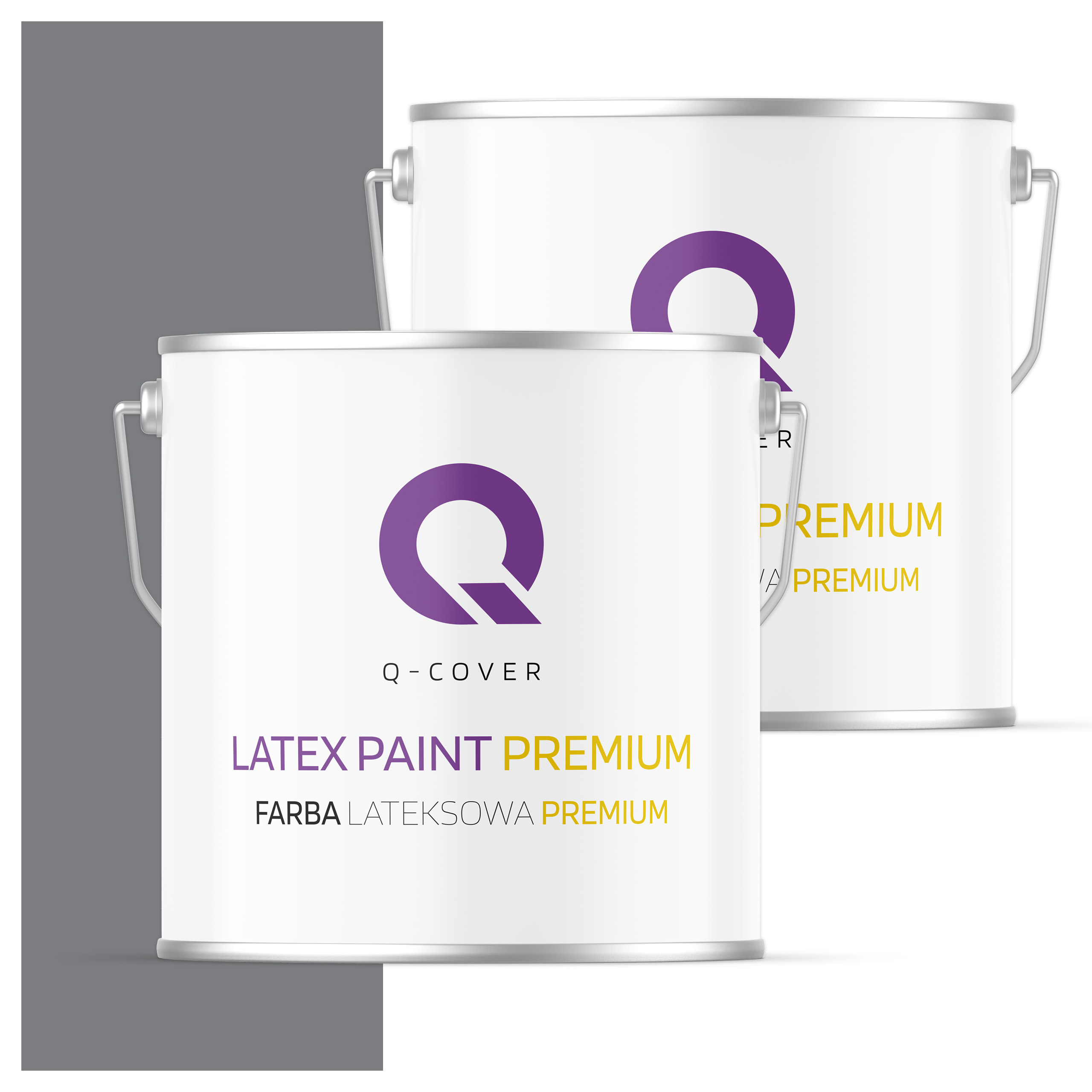 Umývateľná farba na steny stropov 5L Hlboká matná Šedá tmavá