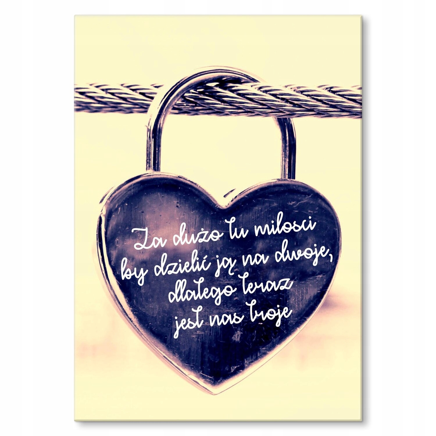 Kovový plakát Nás tři Dárek 30 x 42 cm