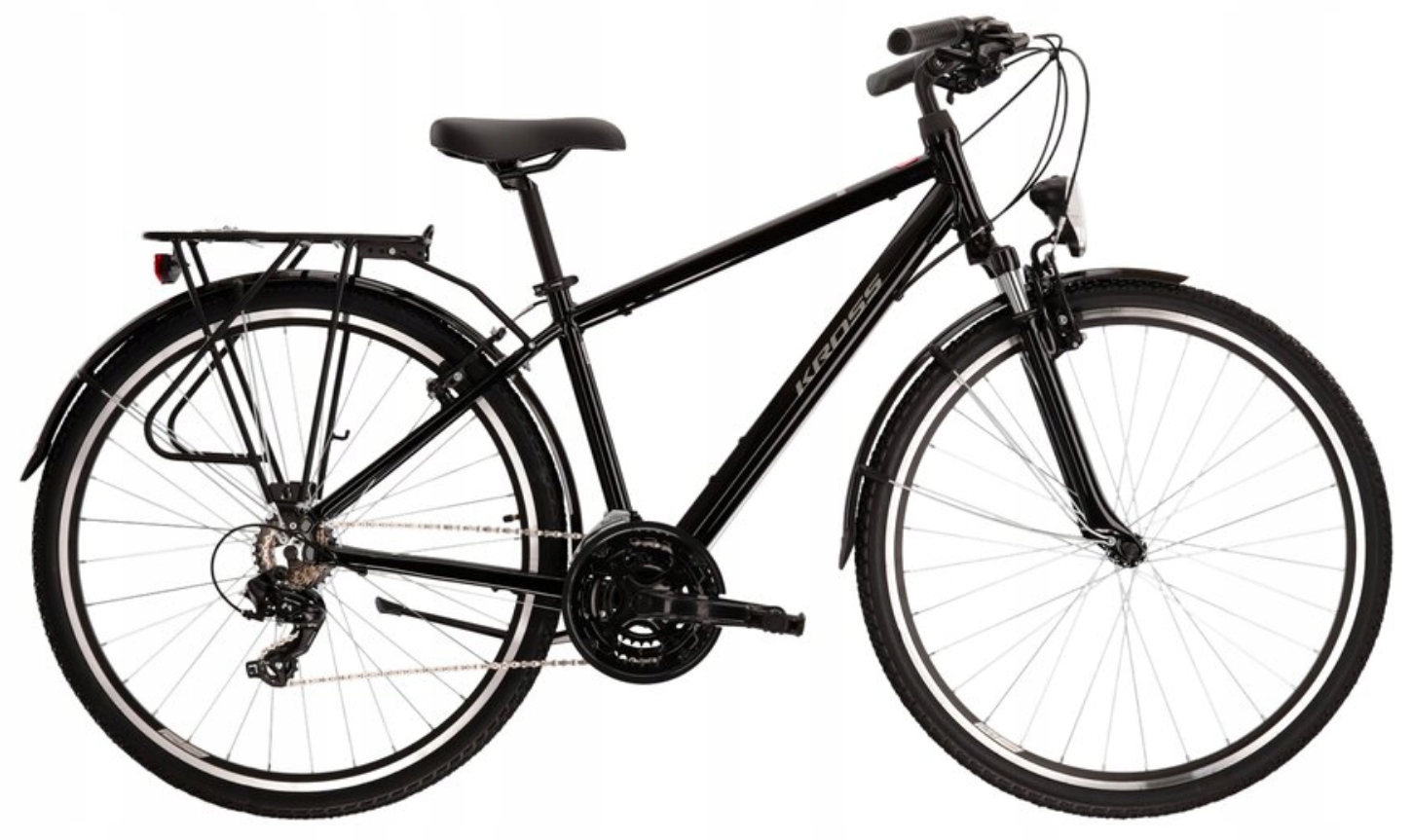 Rower Turystyczny Trekkingowy Kross Trans 1.0 Rama 19 Cali Koło 28" Czarny