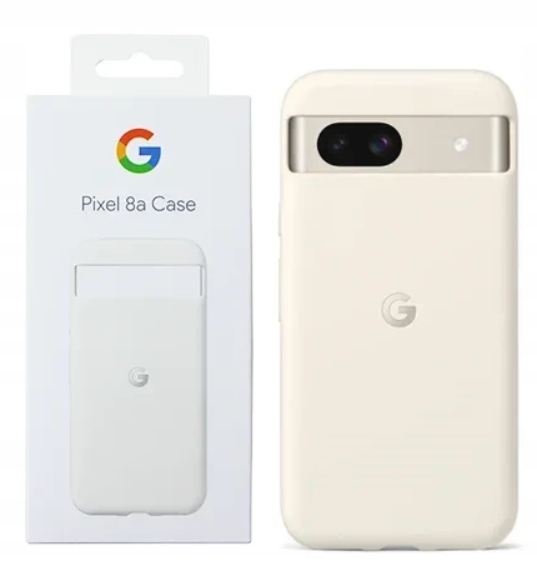 Oryginalne Etui Google Pixel 8A Case GA05488 kremowe Porcelain Plecki