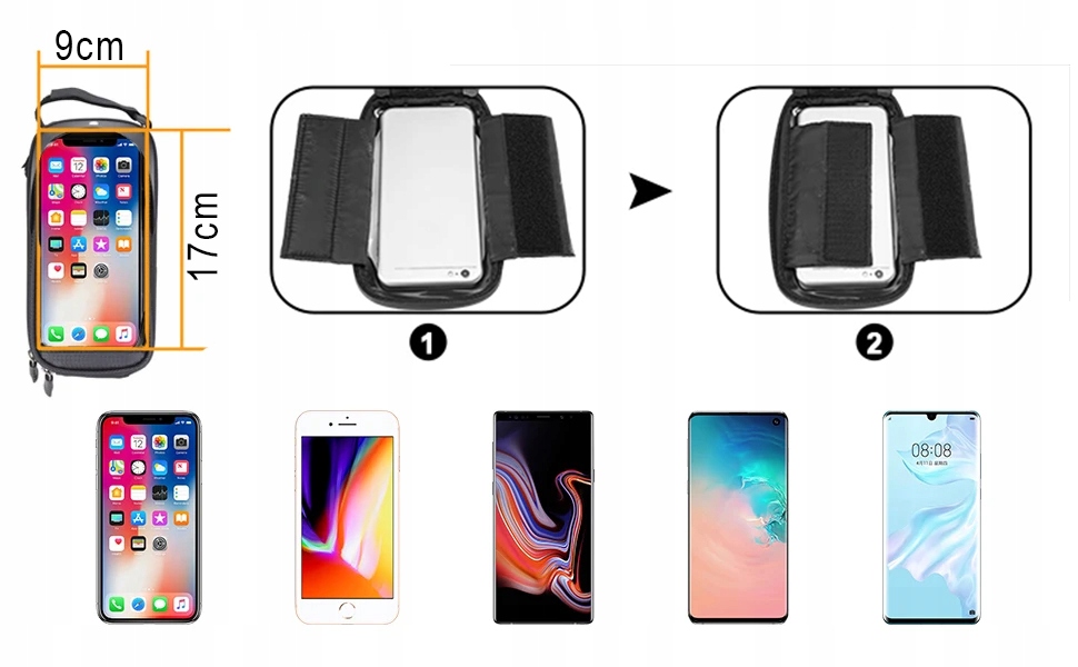 WODOODPORNA TORBA ROWEROWA SAKWA UCHWYT NA TELEFON NA RAMĘ Z OSŁONKĄ ROWER Stan opakowania oryginalne