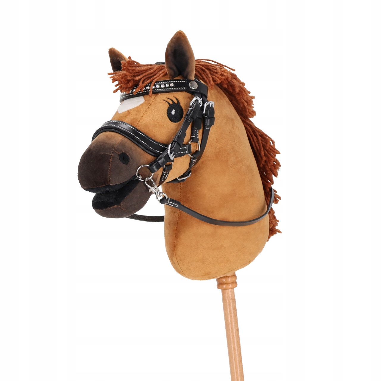 Ohlávka pro koně na tyči Qhp Hobby Horse Dolly černá
