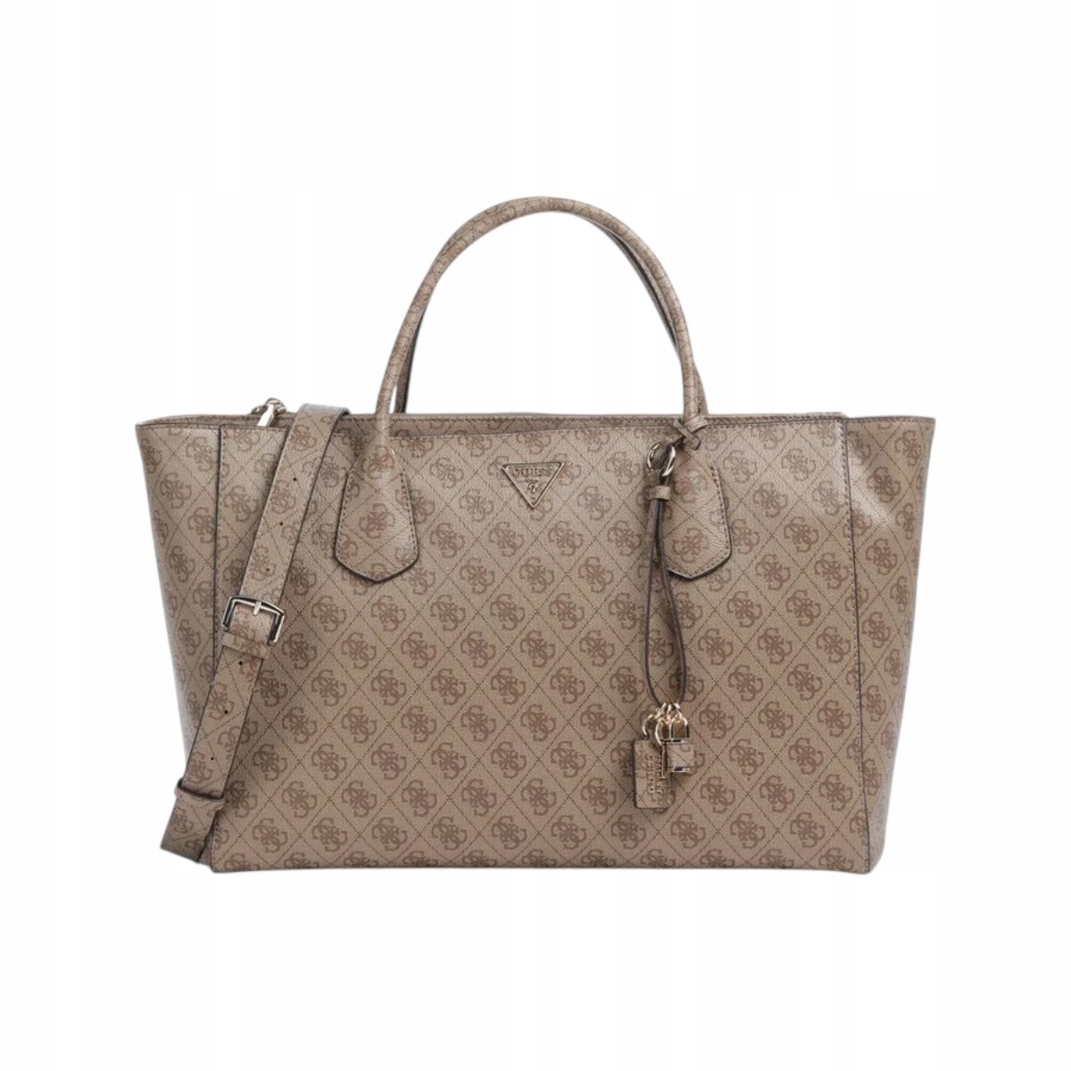 Guess Marissa Logo Tech Tote Hnědá/latte