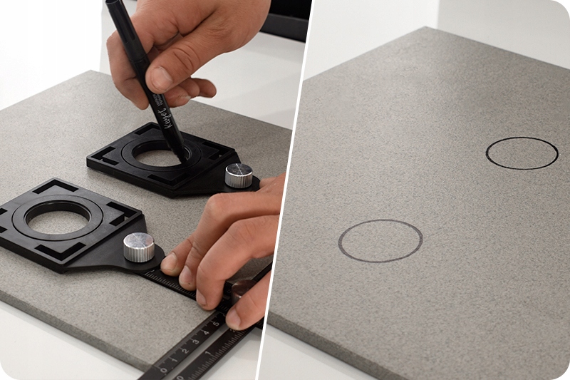 PRZYRZĄD DO PRZENOSZENIA OTWORÓW NA PŁYTKI Długość (m) 0.9