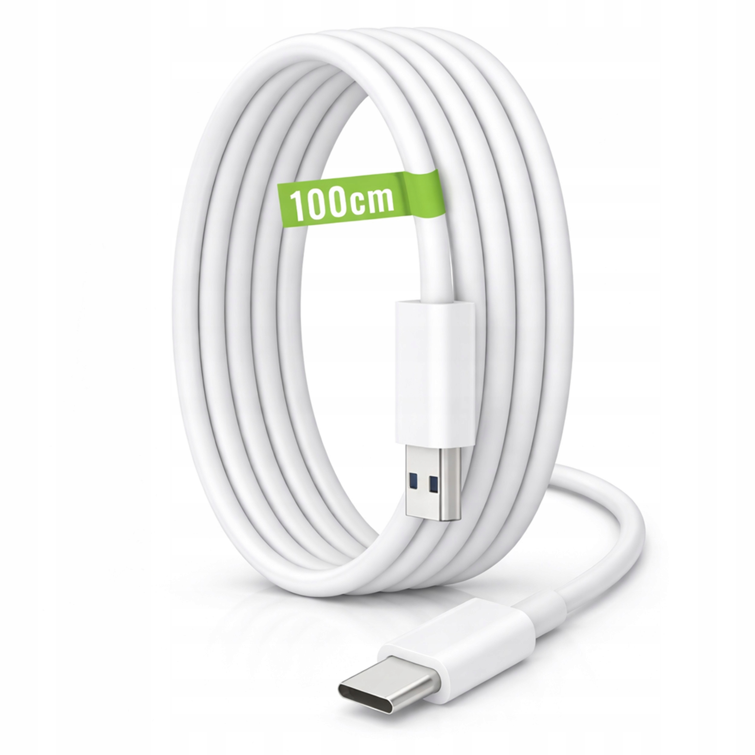 Kabel 1m Usb-a Usb-c 20W Sieciowy Biały Do Ładowania Przesyłania Danych