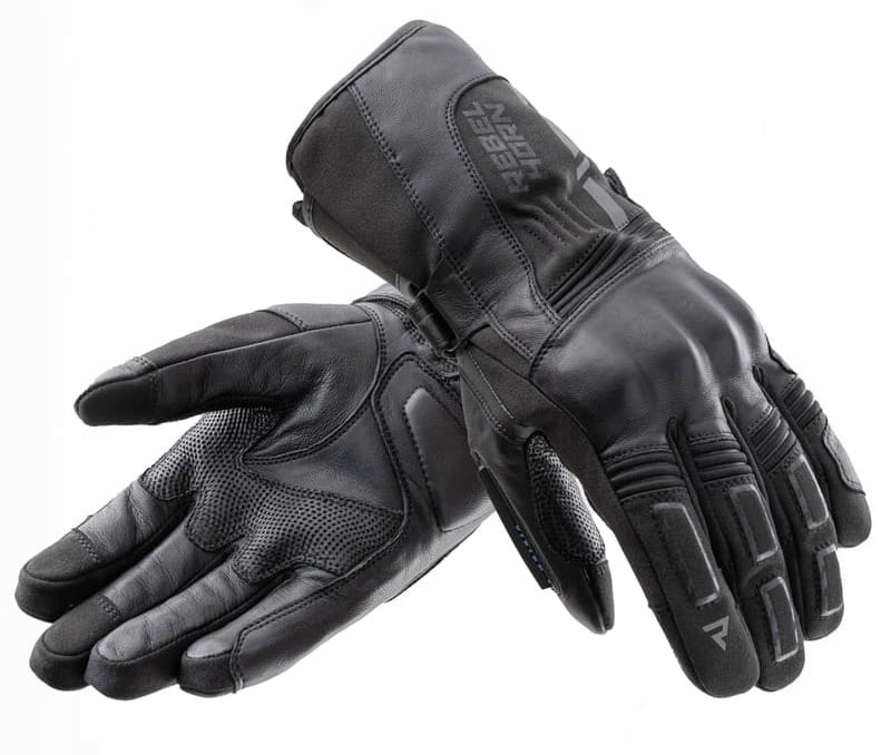 Rebelhorn Tracer Pánske motocyklové rukavice, nepremokavé, čierne Black