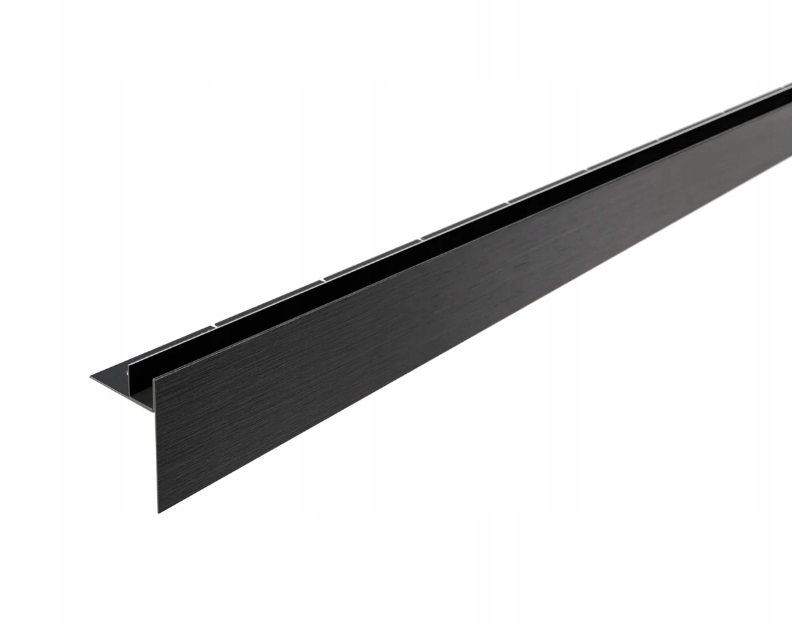 Spádová lišta pro sprchové sklo Pravá Černá matná kartáčovaná 120 cm