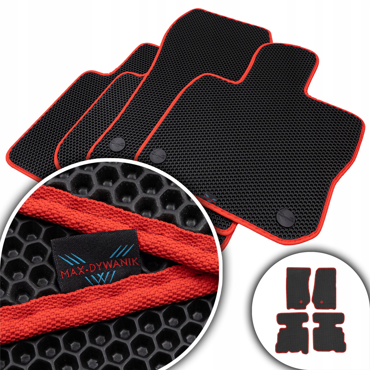 Jeep Wrangler II 4D 2007-2011 Koberce Eva Eternity Čierne Honey