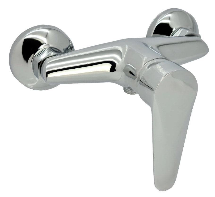 BATERIA NATRYSKOWA PRYSZNICOWA ŚCIENNA ALFA CHROM DO PRYSZNICA