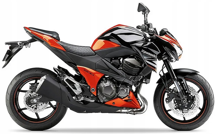 Samolepky Na Motocykl Juula Pro Kawasaki Z Roku 800 2014 Oranžové 17 L