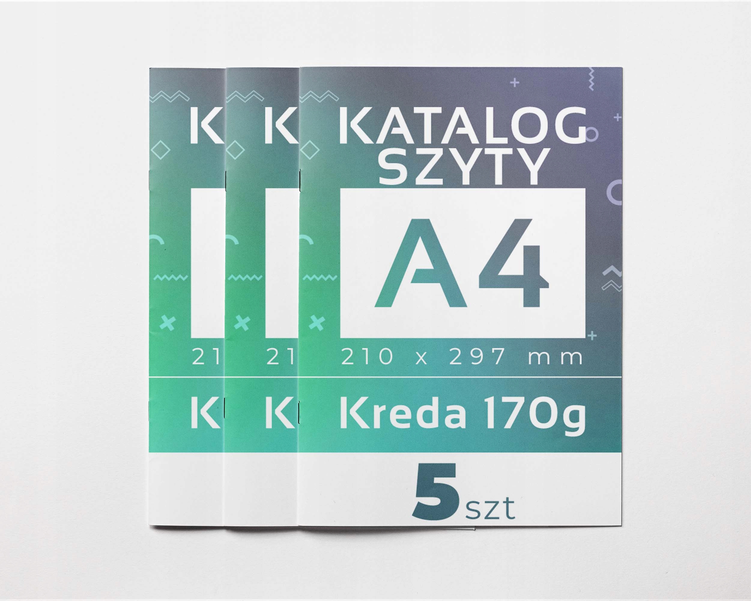 Katalog reklamowy A4 szyty 12 STRON Kreda 170g Broszura druk CMYK 5 szt Stan opakowania oryginalne