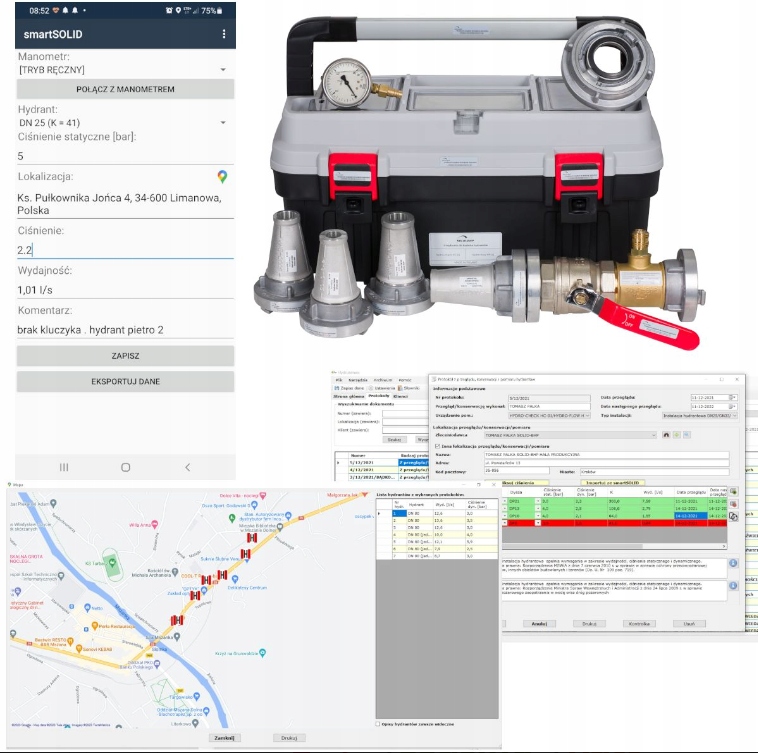 Sada pro testování a inventarizaci vnějších hydrantů Tr