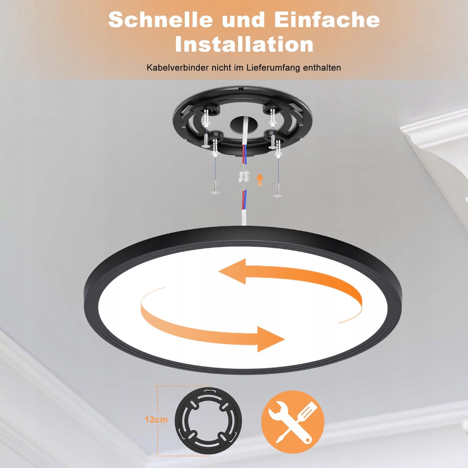 LED OUILA Nowoczesna Lampa Sufitowa LED 18W 3000K IP44 — miniatura 8