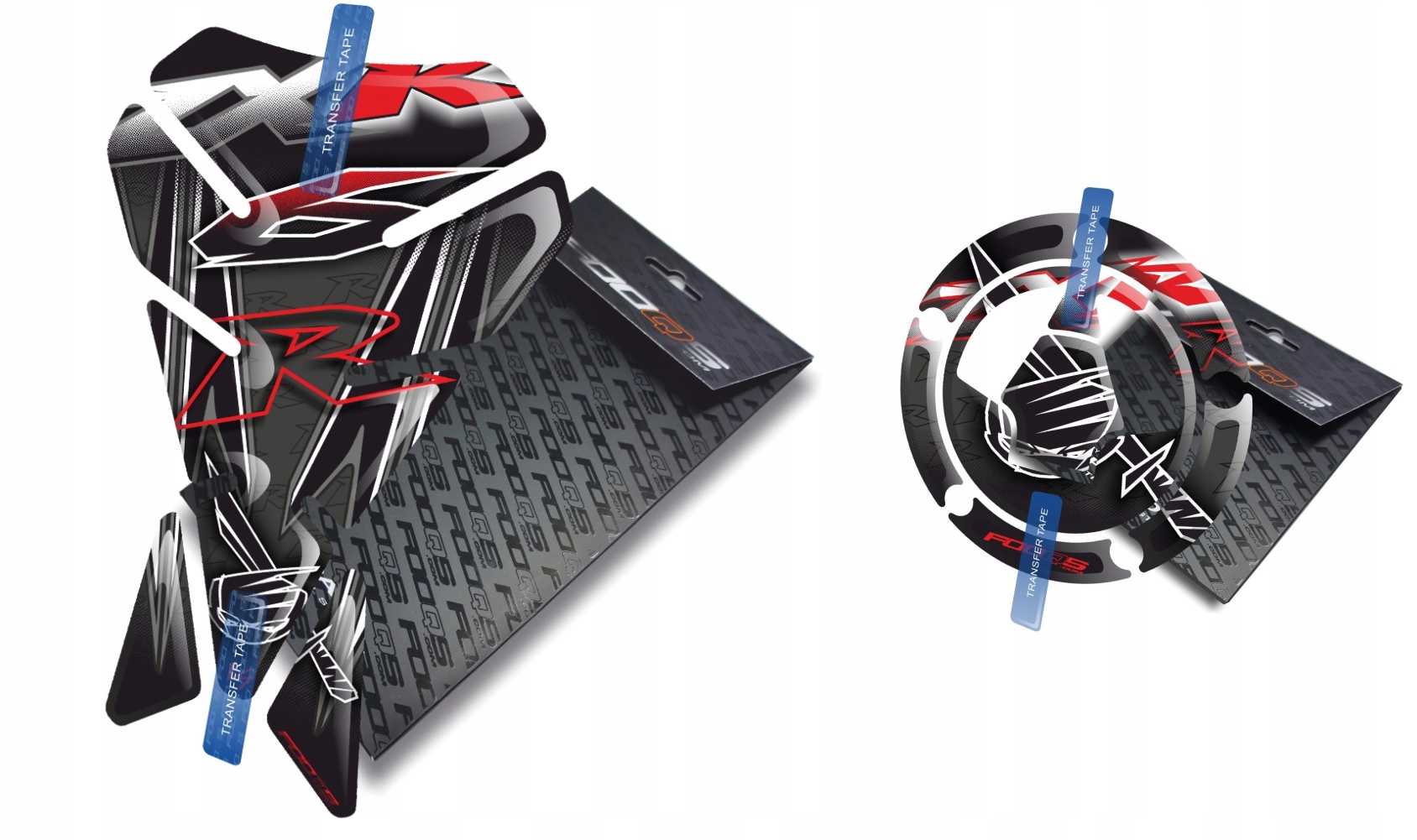 Tank-pad Cap-pad V1 od firmy Fooqs pro Kawasaki ZX-6-R Černý Červený