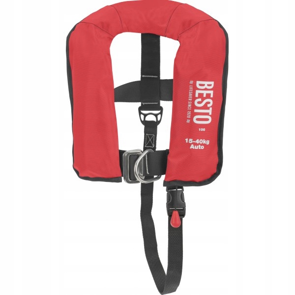 Dětská pneumatická vesta Besto Inflatable 100 N červená