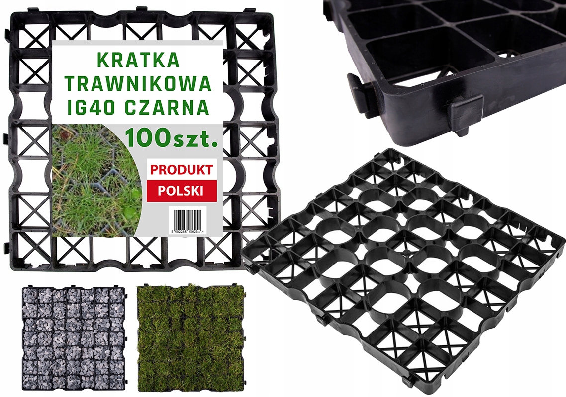 100x Kratka Trawnikowa Parkingowa 50x50x4cm Polska Ażurowa Na Wjazd Podjazd