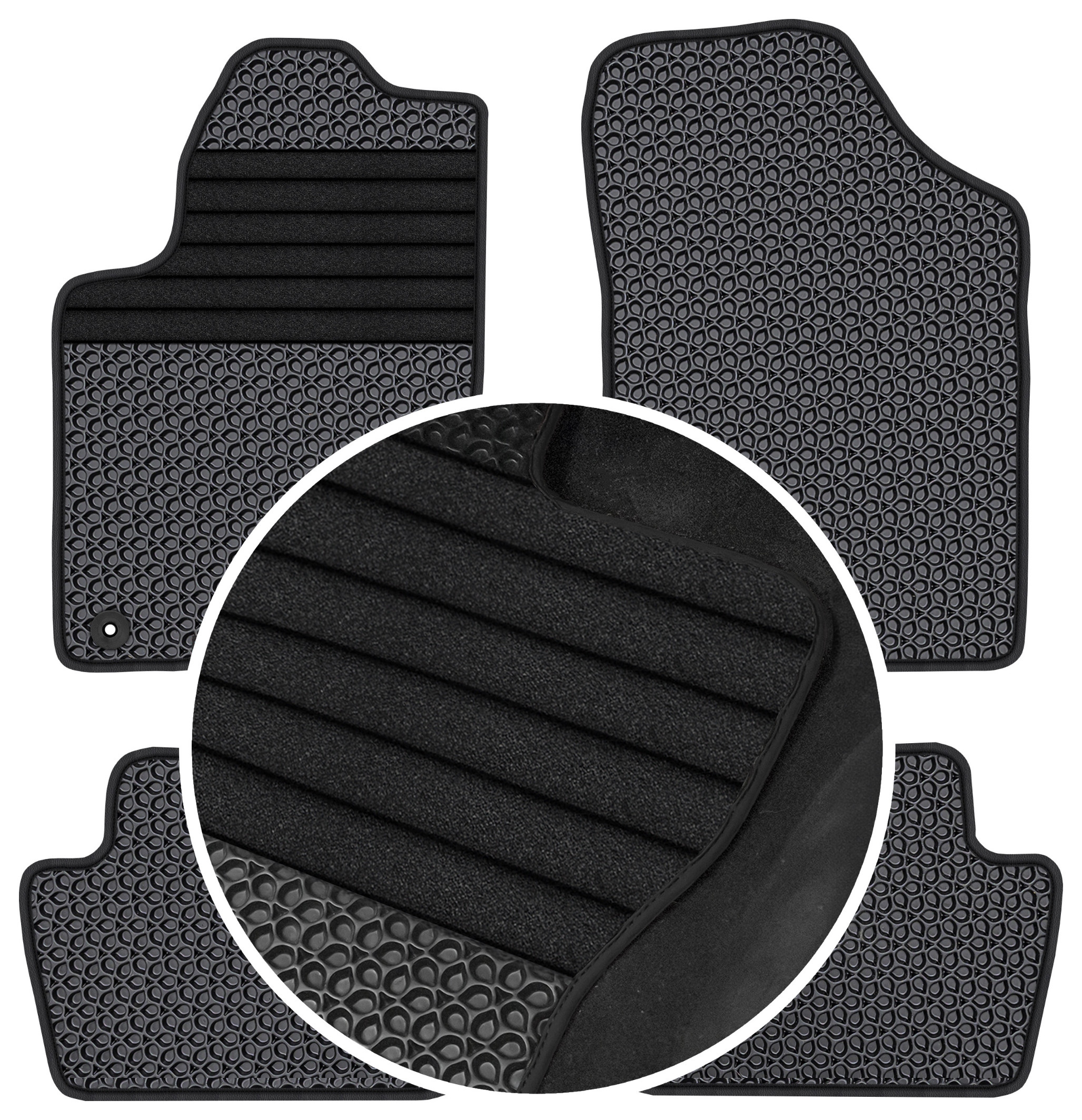 Citroen C4 I 2004-2010 Gumové koberce Eva Eternity Vyztužení XXL