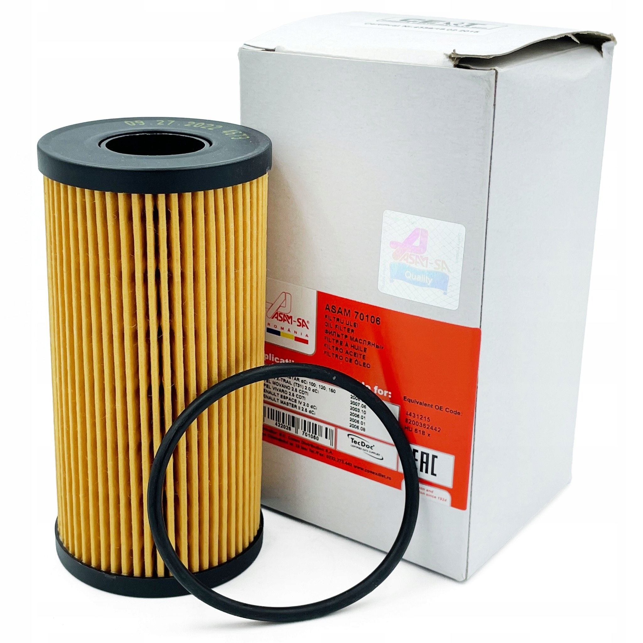 Olejový filter MASTER 3 2.5 DCI filtračná vložka