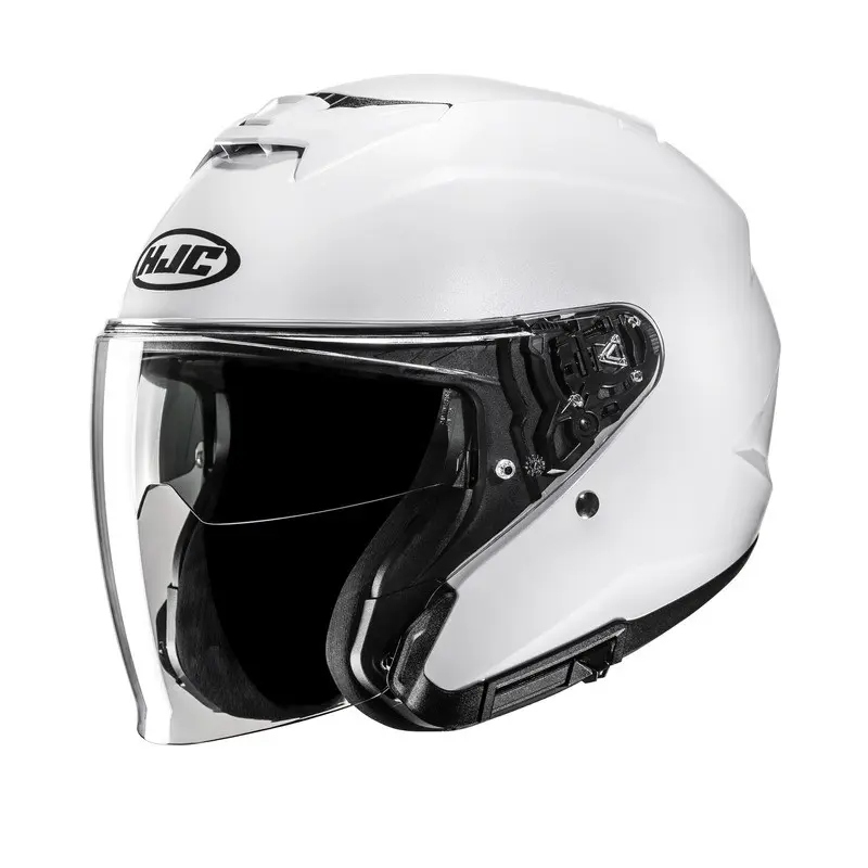 Motocyklová prilba otvorená Hjc I31 Solid Pearl White L