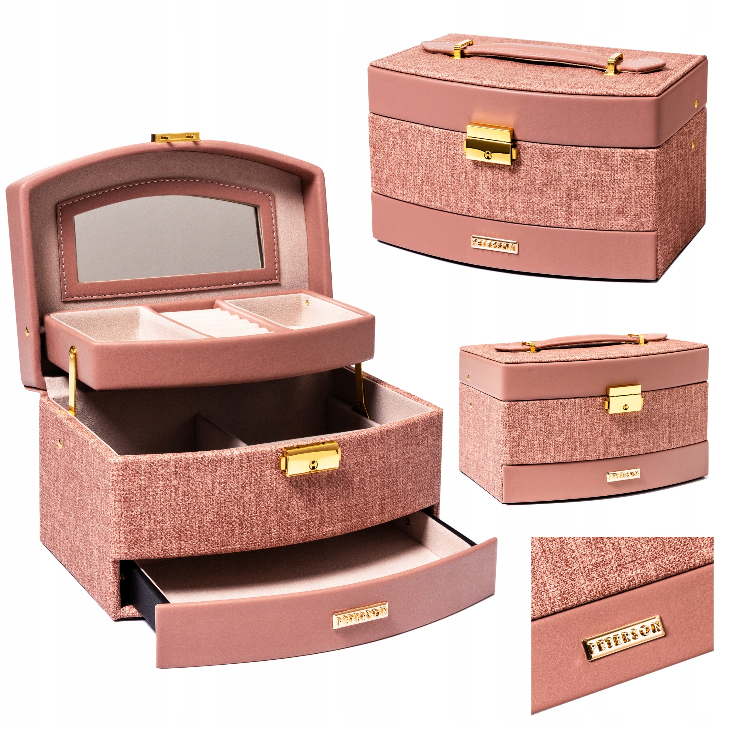Šperkovnice na bižuterii rozkládací, prostorná, elegantní organizér Peterson