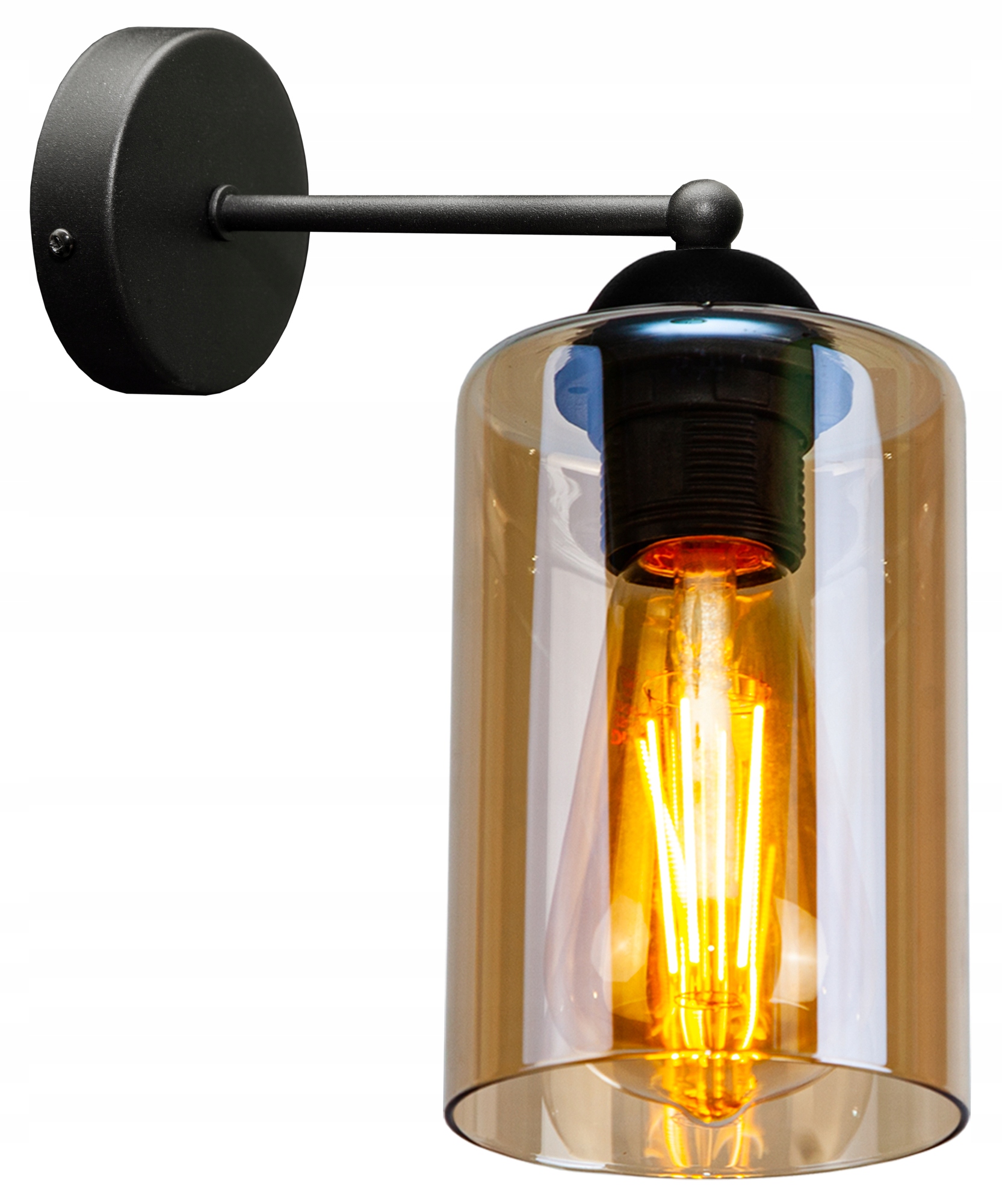 

Kinkiet Ścienny Szkło Loft Edison Kryształ Led