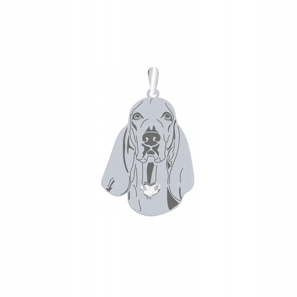 Stříbrný přívěsek s porcelánovým psem 925 Dárek Šperky Gravírování Bonus