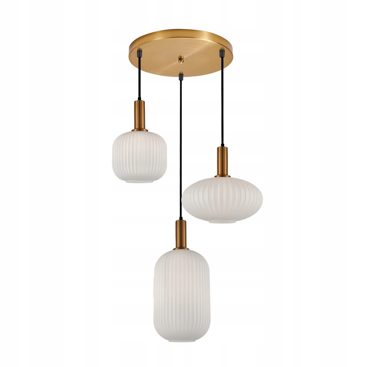 Závesná lampa Pendel Della Zlatá Moderná 3xE27 40W Sklenená Italux