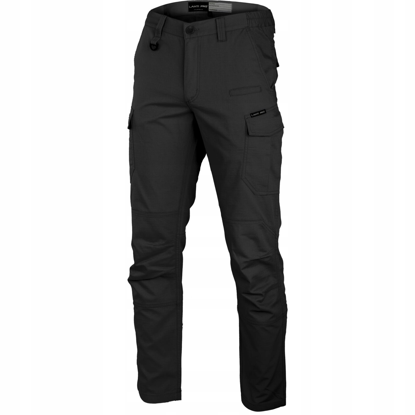 Lahti Pro Spodnie męskie robocze do pasa bojówki czarne slim fit L40546 XL