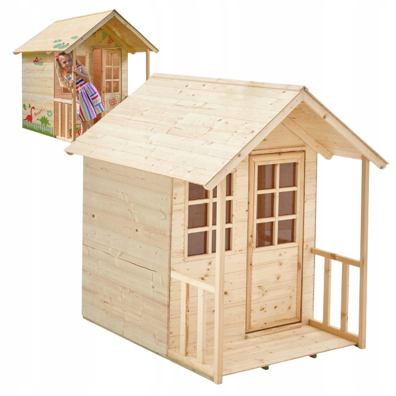 Tp Toys Drewniany Domek Ogrodowy Dla Dzieci Dom Z Werandą Na Ogród Duży