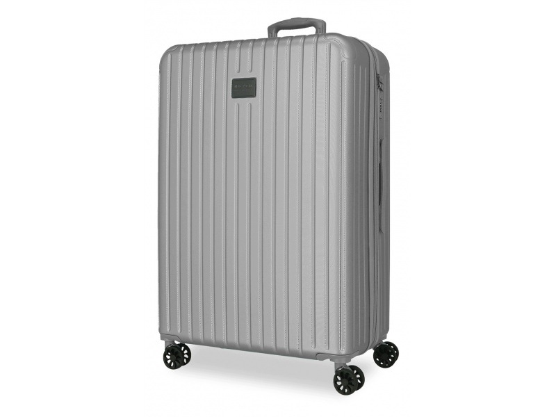Średni kufer Movom Timber Silver 68x48x27 cm, rozszerzalny, 72/82 l