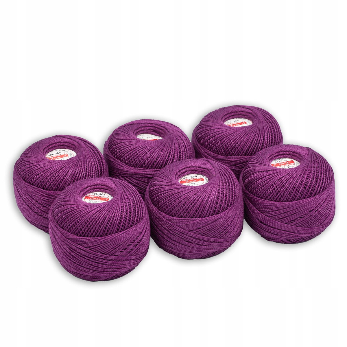 Háčkovací Příze Aria 5 fialový kol. 0368 6 ks