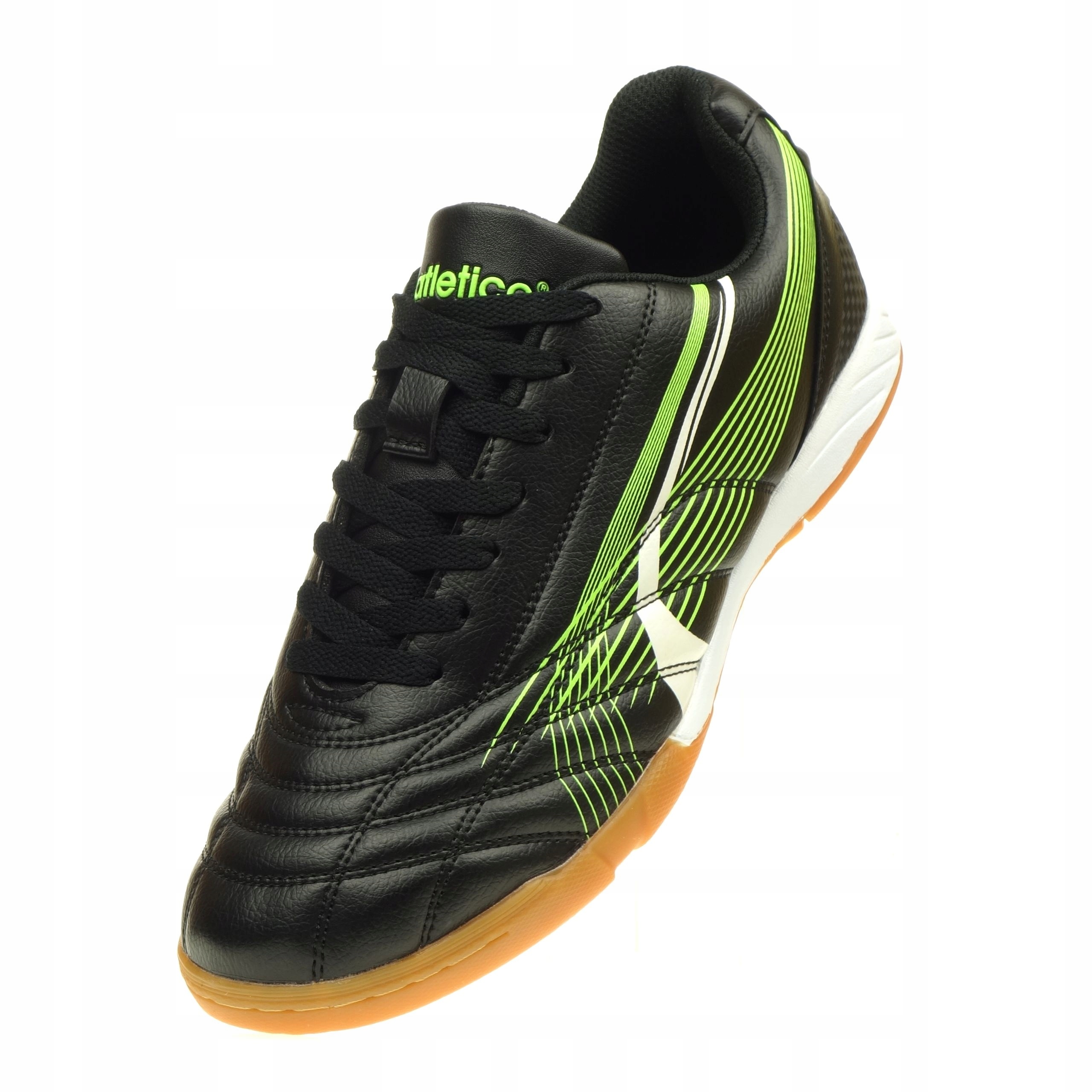 Halové boty Atletico Sportovní fotbalové sálovky šité černé 39