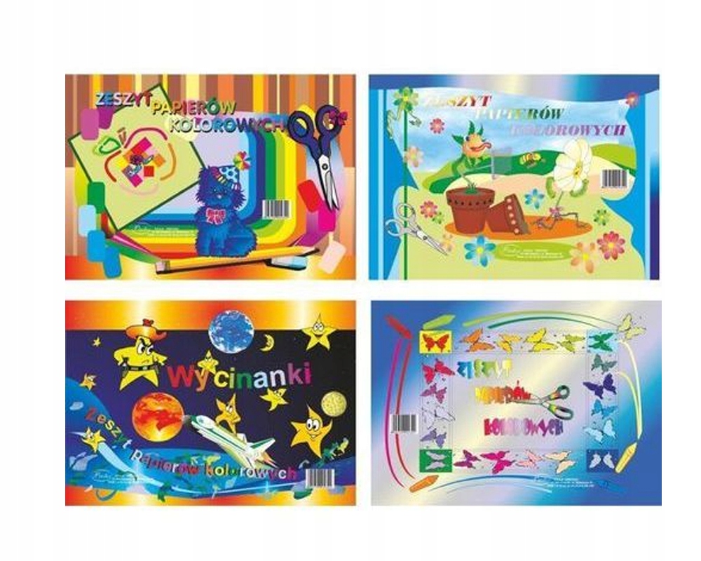 ZESZYT PAPIERÓW KOLOROWYCH WYCINANKI A5 7 KOLORÓW