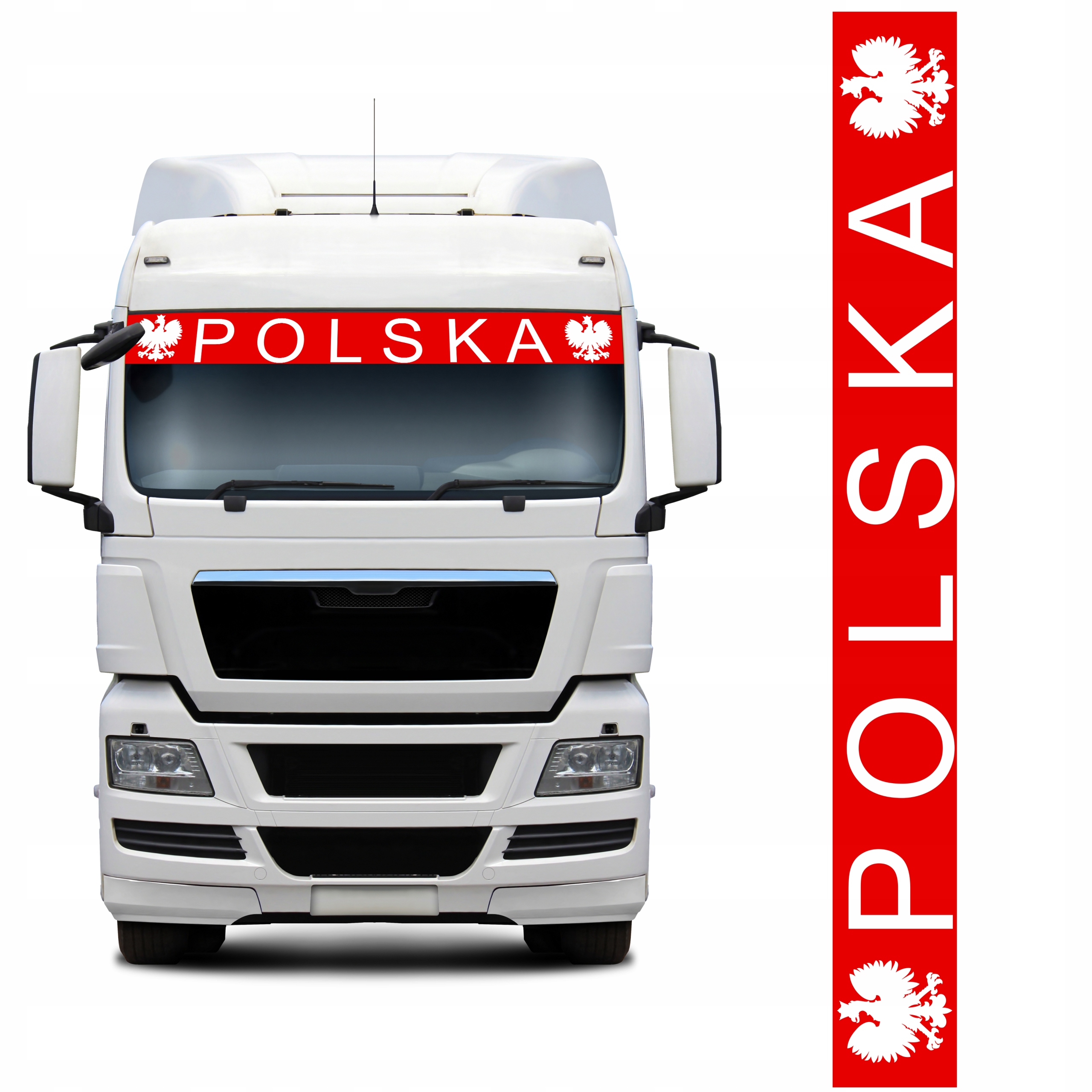 Samolepka na Tir nákladní auto Sklo Blenda Polska Orel Znak 26x225