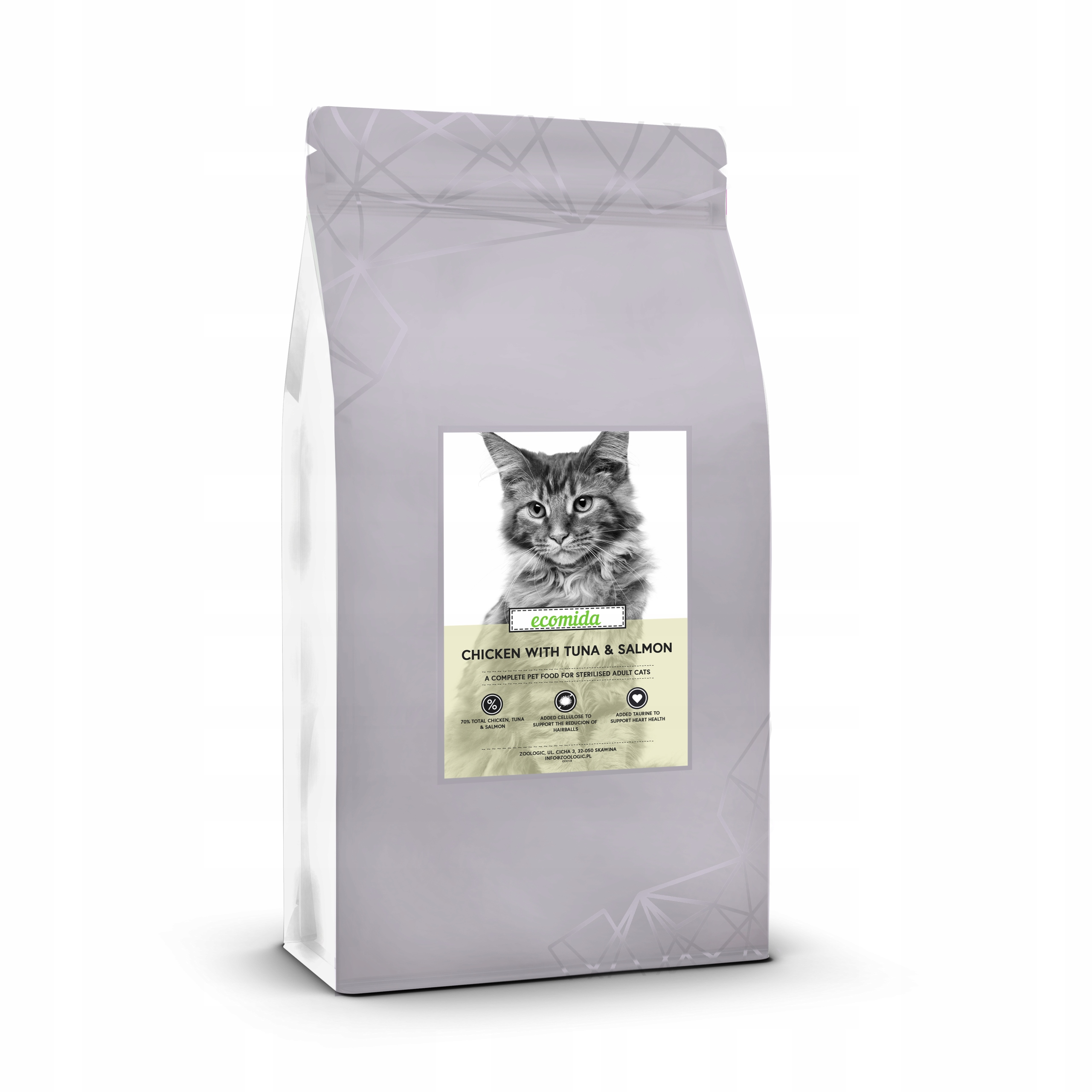 Levně Ecomida Connoisseur Kuřecí tuňák Losos 1,5 kg Dospělá kočka, sterilizovaná