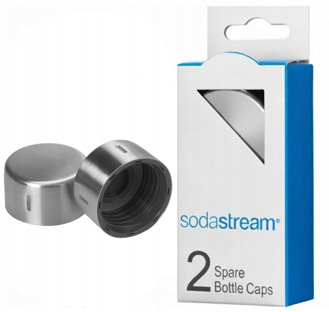 SodaStream metalowe nakrętki do butelek Fuse/Classic/Jet 2 sztuki, stal