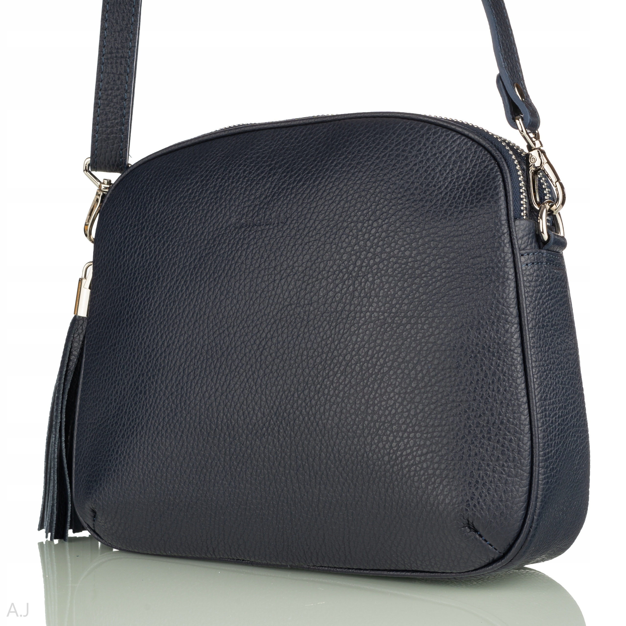 Kožená kabelka z přírodní kůže kabelka přes rameno crossbody, kožená, dvoukomorová