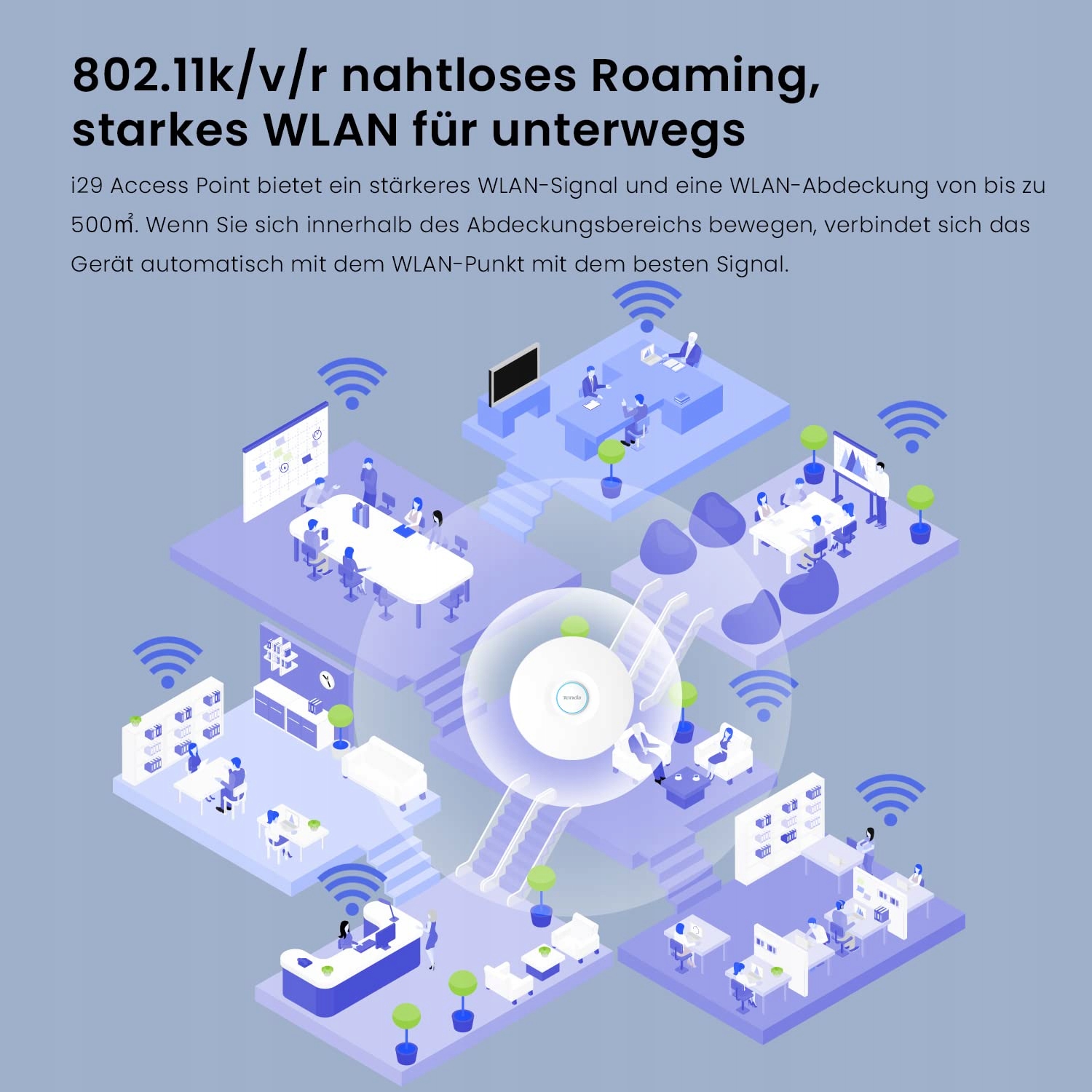 TENDA I29 AX3000 WiFi 6 PoE MU-MIMO OFDMA WPA3 2 Gigabit Ports — miniatura 6