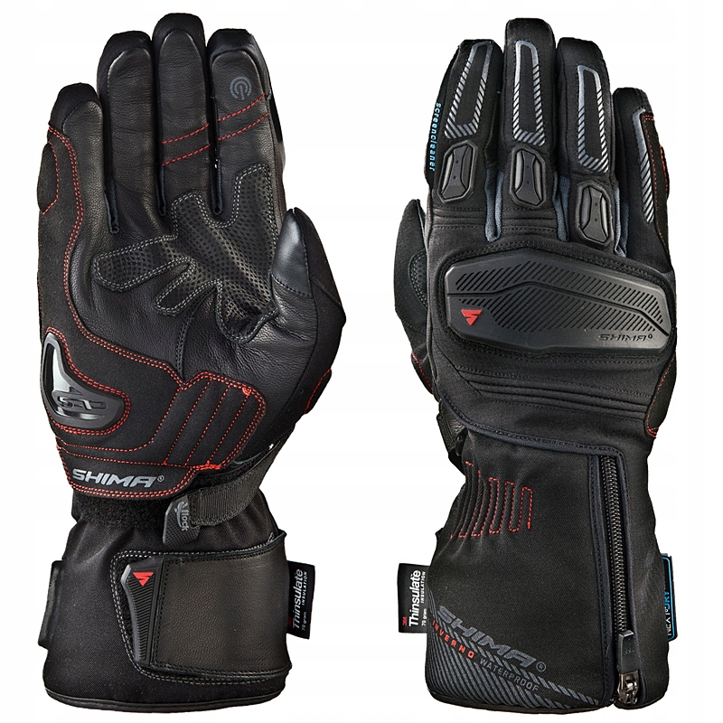 

Rękawice Motocyklowe Shima Inverno Black Męskie