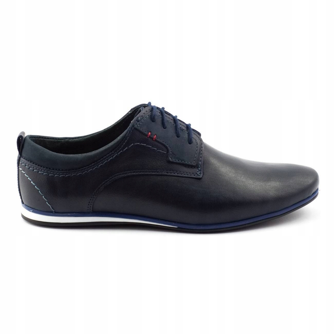 

Buty Męskie Casual Skóra Polskie 731 Granat 41