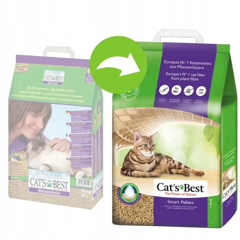 Stelivo Cat's Best Smart Pellets (dříve Nature Go)