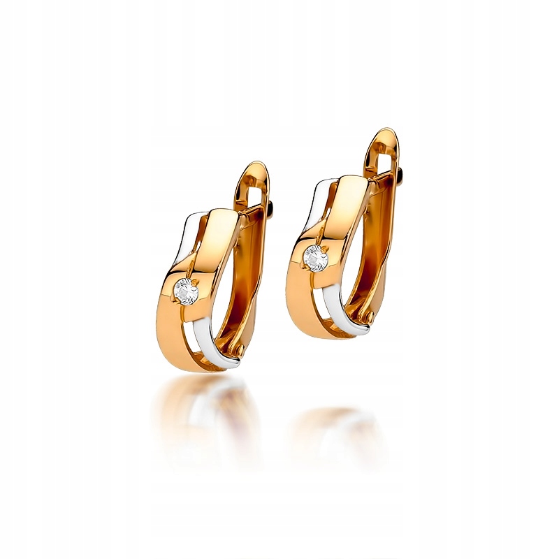 

Różowe złoto kolczyki z brylantami 0,08 ct 585