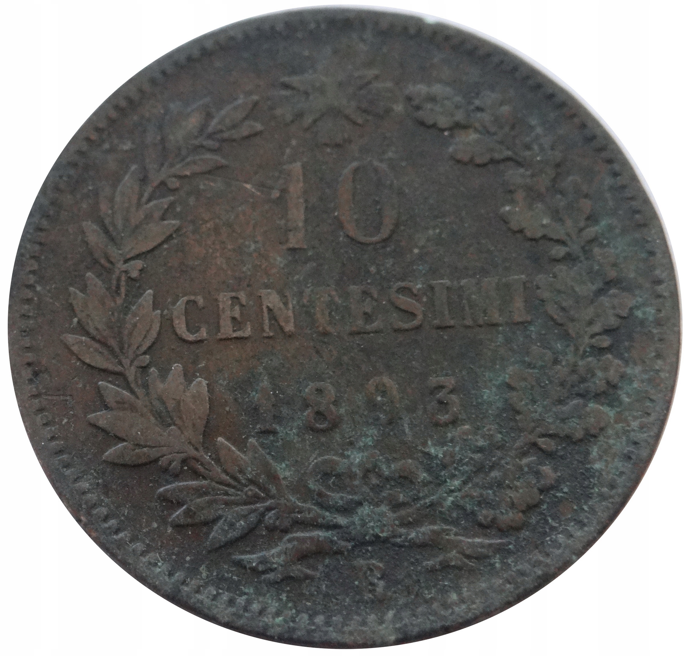 [10772] Włochy 10 centesimi 1893