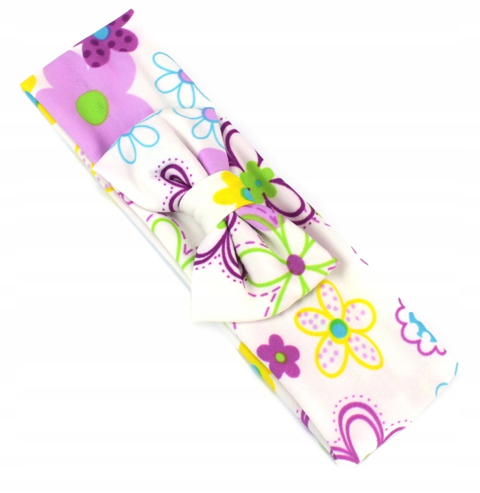 OPASKA DO WŁOSÓW LYCRA FLOWER Z KOKARDKĄ