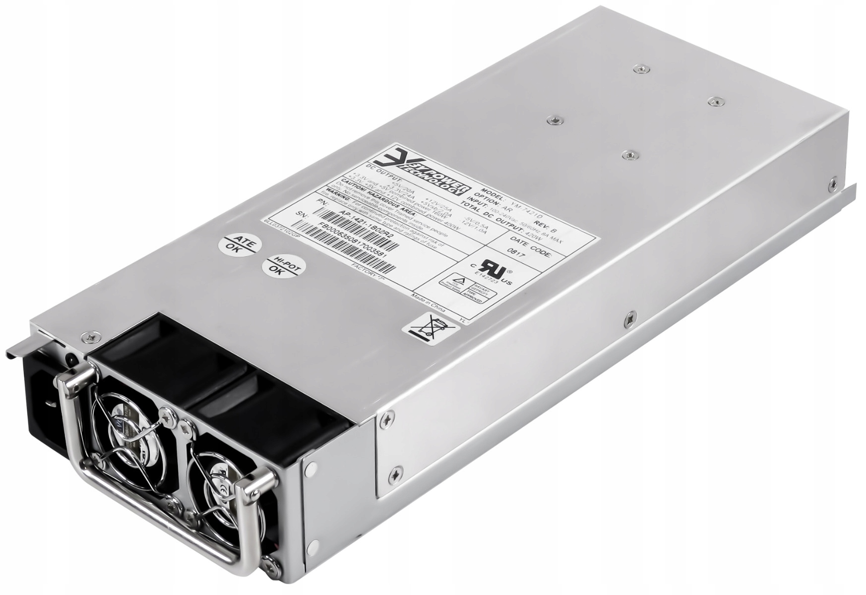 3Y Power Technology AP-1421-1B02R2 420W YM-7421D Napájecí zdroj 420W