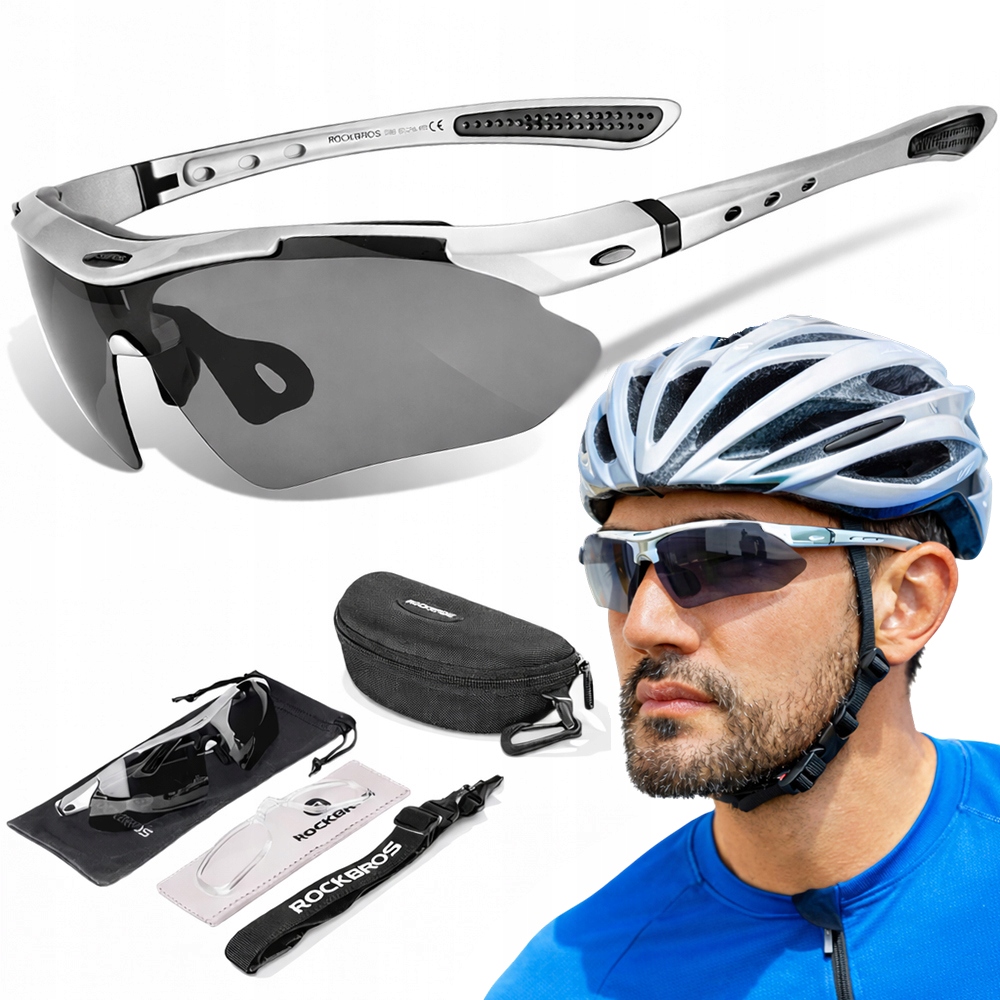 OKULARY ROWEROWE Z POLARYZACJĄ UV400 SPORTOWE PRZECIWSŁONECZNE NA ROWER