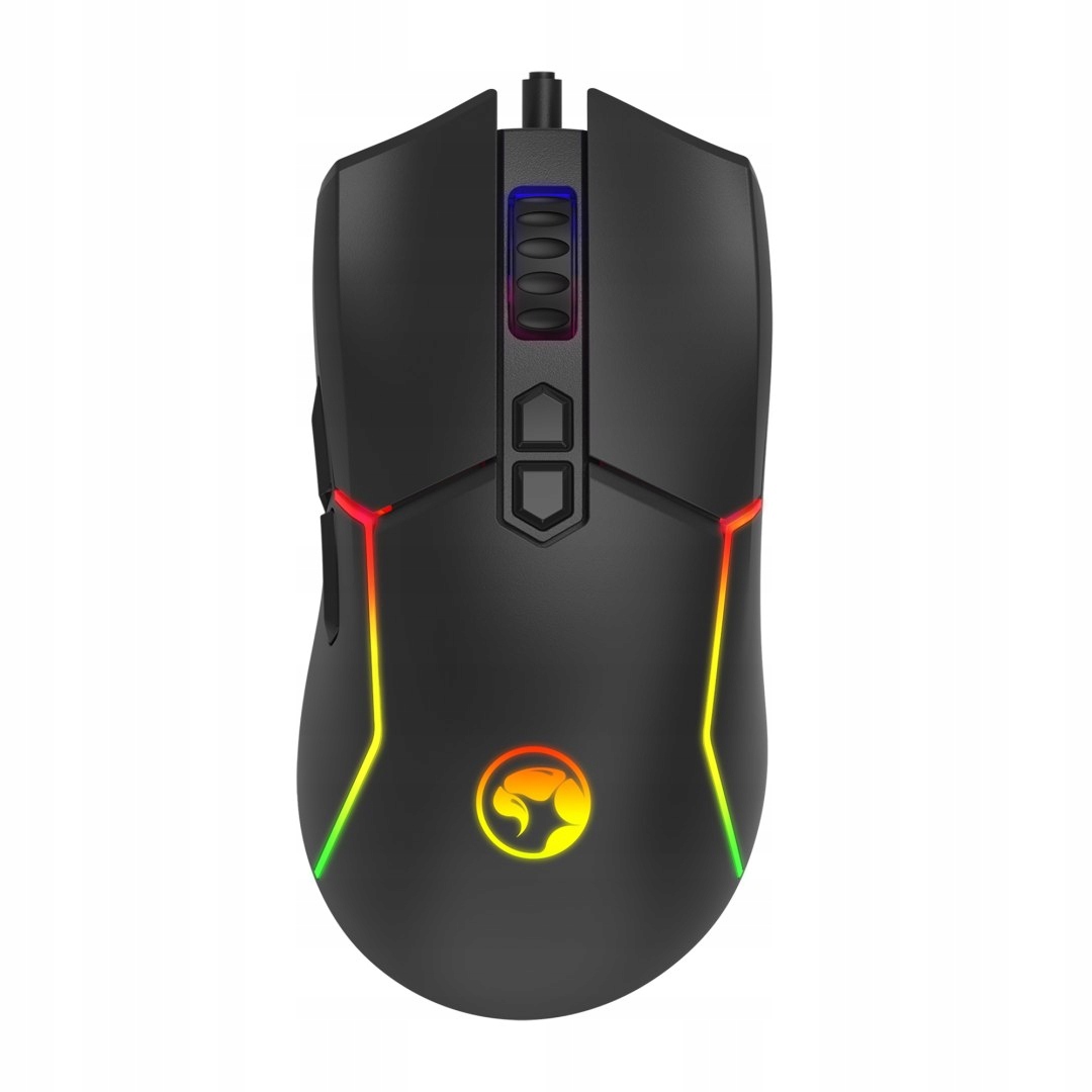 Mysz Marvo M655, 12000DPI, optyczna, 7 klawiszy, przewodowa Usb, czarna