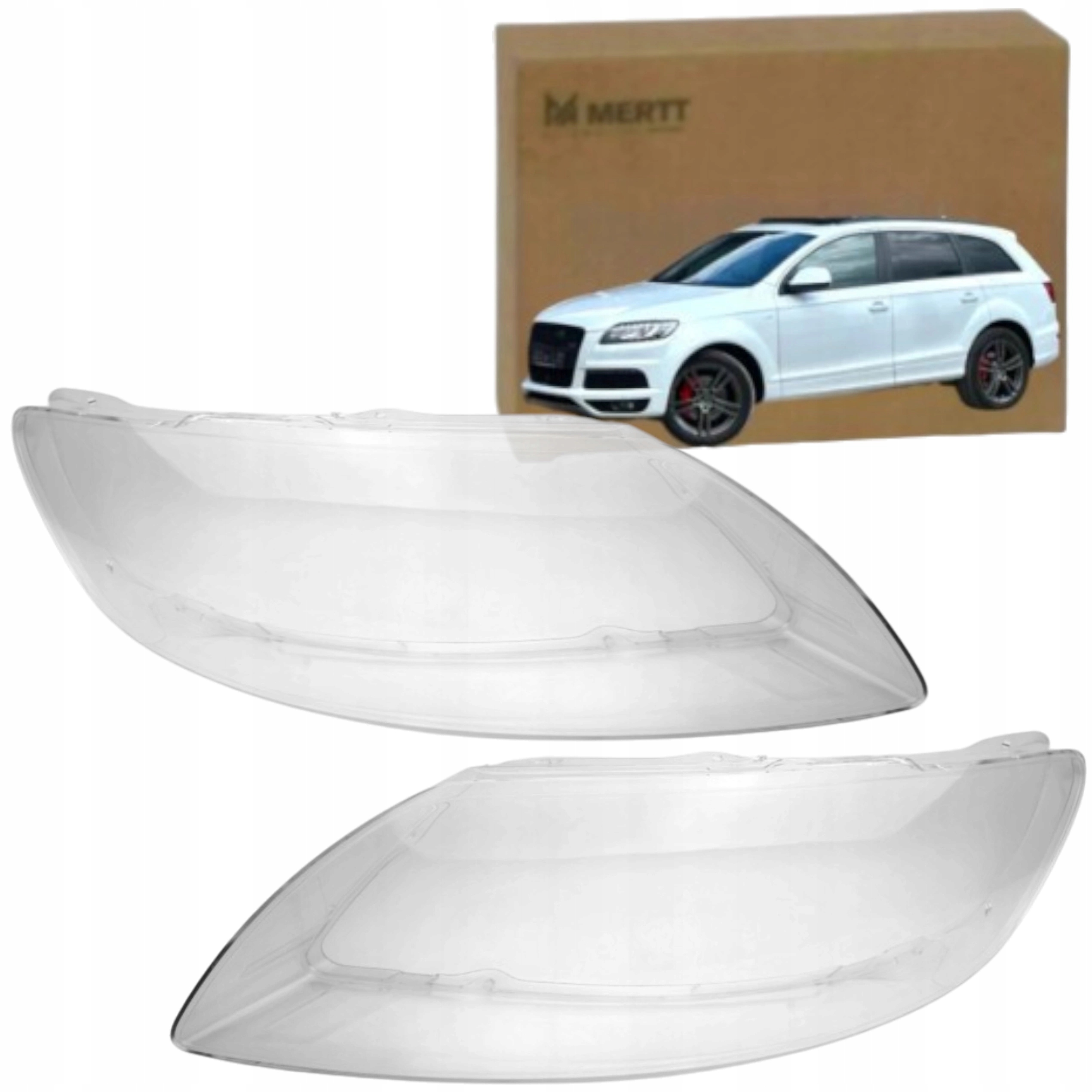 Klosz sklo předního světlometu lampy Levé Pravé Audi Q7 I 2005-2015 Sada
