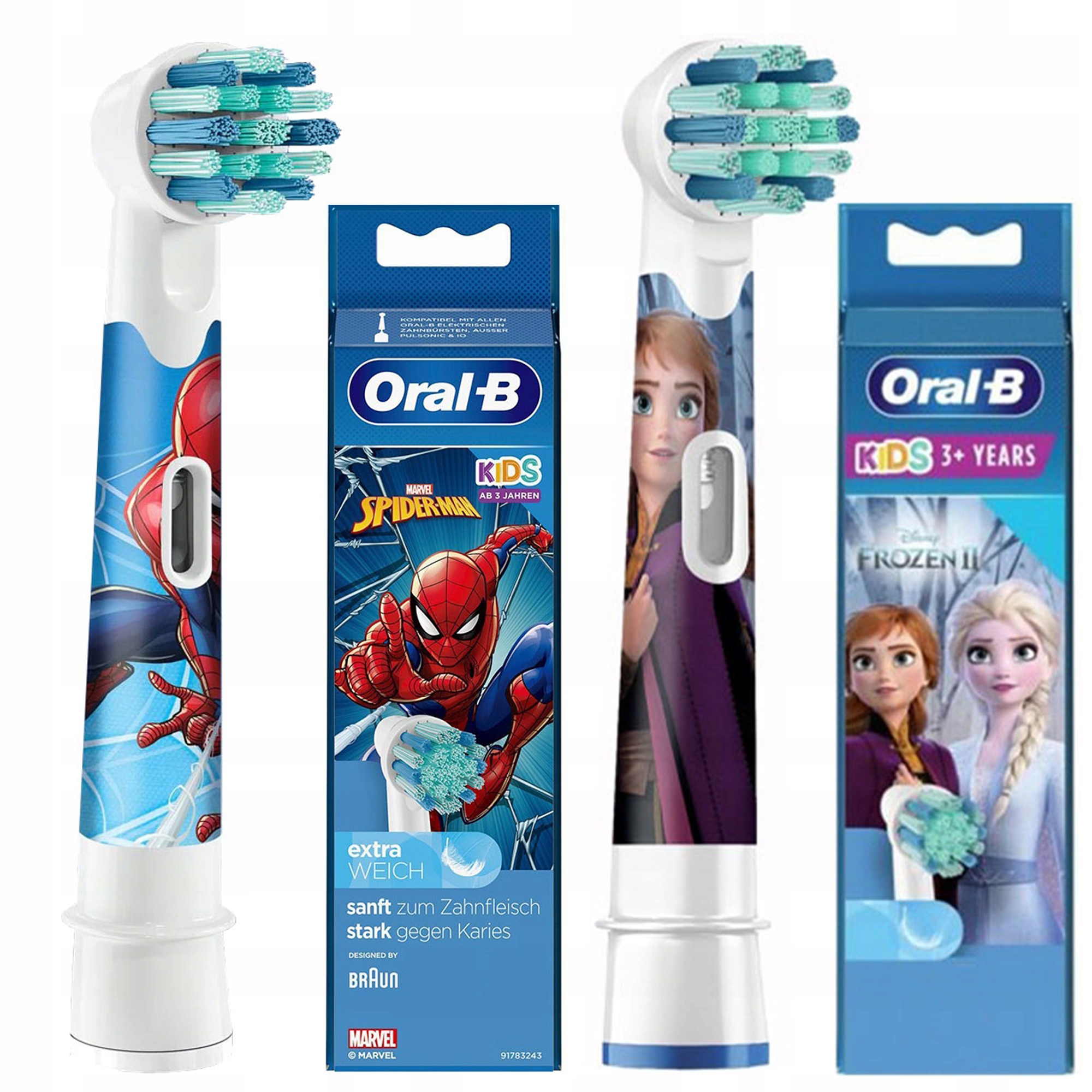 2x Końcówka Oral-b Kids Disney Spiderman Frozen