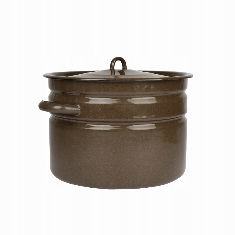 GARNEK EMALIOWANY 15L DUŻY GAR SZEROKI Z POKRYWĄ DO BIGOSU WEKÓW TRADYCYJNY Marka Emalia Rybnik